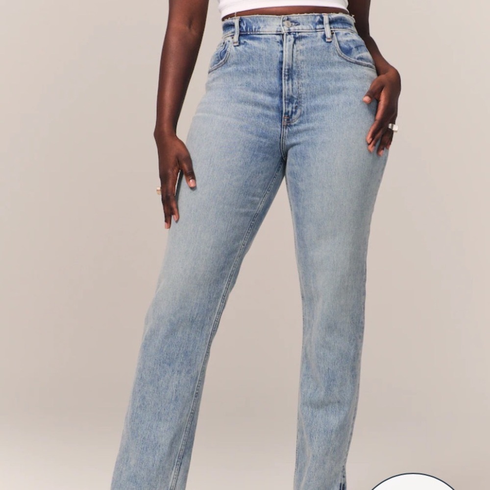 Abercrombie & Fitch Light Blue Straight Leg Jeans